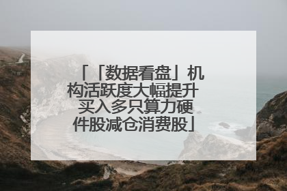 「数据看盘」机构活跃度大幅提升 买入多只算力硬件股减仓消费股