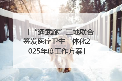 “通武廊”三地联合签发医疗卫生一体化2025年度工作方案