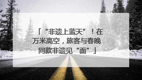 “非遗上蓝天”！在万米高空，旅客与春晚同款非遗见“面”