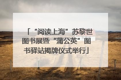 “阅读上海”苏黎世图书展暨“蒲公英”图书驿站揭牌仪式举行