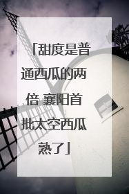 甜度是普通西瓜的两倍 襄阳首批太空西瓜熟了
