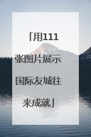 用111张图片展示国际友城往来成就