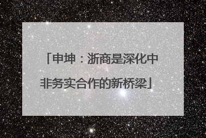 申坤：浙商是深化中非务实合作的新桥梁