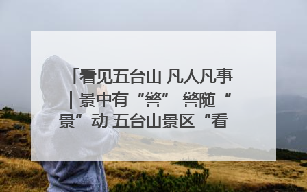 看见五台山 凡人凡事｜景中有“警” 警随“景”动 五台山景区“看得见”的平安守护