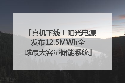 真机下线！阳光电源发布12.5MWh全球最大容量储能系统