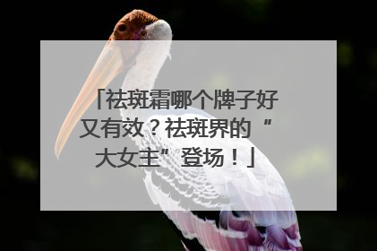 祛斑霜哪个牌子好又有效？祛斑界的“大女主”登场！
