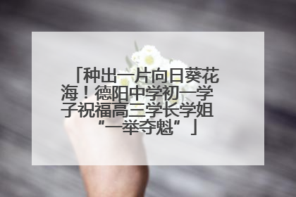 种出一片向日葵花海！德阳中学初一学子祝福高三学长学姐“一举夺魁”