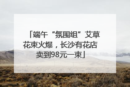 端午“氛围组”艾草花束火爆，长沙有花店卖到98元一束