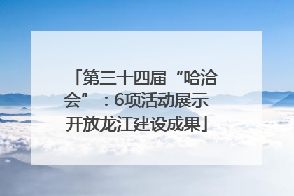 第三十四届“哈洽会”：6项活动展示开放龙江建设成果