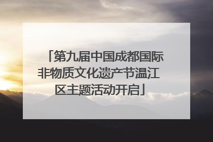 第九届中国成都国际非物质文化遗产节温江区主题活动开启