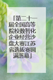 第二十一届全国高等院校数智化企业经营沙盘大赛江苏省选拔赛圆满落幕