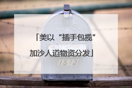 美以“插手包揽”加沙人道物资分发