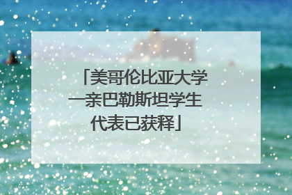 美哥伦比亚大学一亲巴勒斯坦学生代表已获释