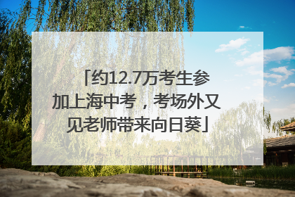 约12.7万考生参加上海中考，考场外又见老师带来向日葵