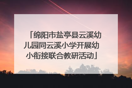绵阳市盐亭县云溪幼儿园同云溪小学开展幼小衔接联合教研活动