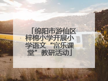 绵阳市游仙区梓棉小学开展小学语文“富乐课堂”教研活动