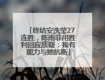 终结安洗莹27连胜，陈雨菲用胜利回应质疑：我有能力与她抗衡