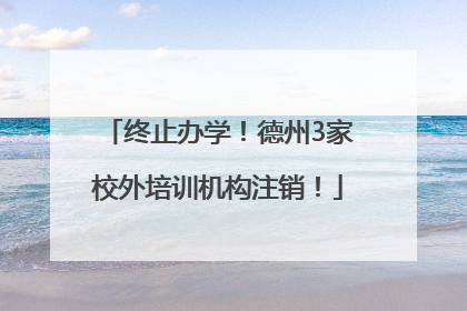 终止办学！德州3家校外培训机构注销！