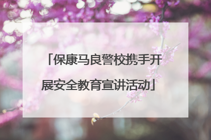 保康马良警校携手开展安全教育宣讲活动