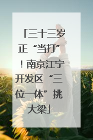 三十三岁正“当打”！南京江宁开发区“三位一体”挑大梁