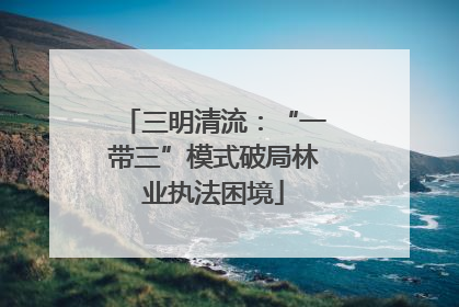 三明清流：“一带三”模式破局林业执法困境