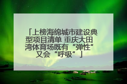 上榜海绵城市建设典型项目清单 重庆大田湾体育场既有“弹性”又会“呼吸”