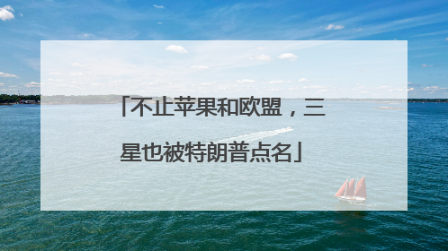 不止苹果和欧盟，三星也被特朗普点名