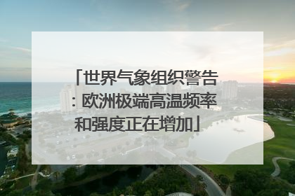 世界气象组织警告：欧洲极端高温频率和强度正在增加