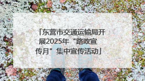 东营市交通运输局开展2025年“路政宣传月”集中宣传活动