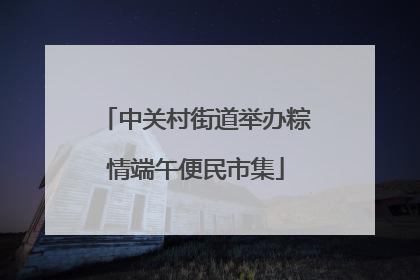 中关村街道举办粽情端午便民市集
