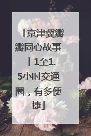 京津冀瓣瓣同心故事丨1至1.5小时交通圈，有多便捷