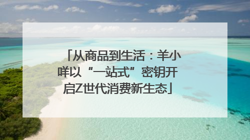 从商品到生活：羊小咩以“一站式”密钥开启Z世代消费新生态