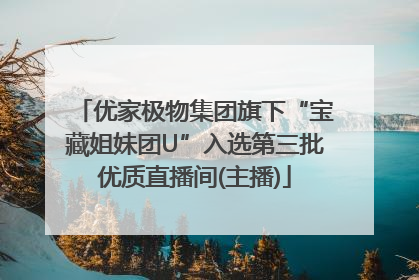 优家极物集团旗下“宝藏姐妹团U”入选第三批优质直播间(主播)