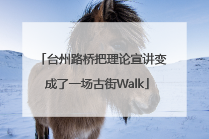 台州路桥把理论宣讲变成了一场古街Walk