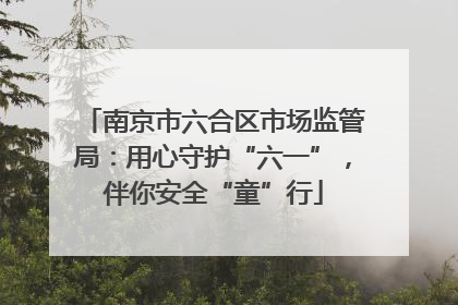 南京市六合区市场监管局：用心守护“六一”，伴你安全“童”行