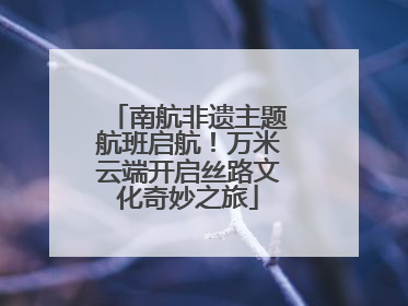 南航非遗主题航班启航！万米云端开启丝路文化奇妙之旅