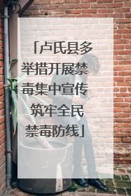 卢氏县多举措开展禁毒集中宣传 筑牢全民禁毒防线