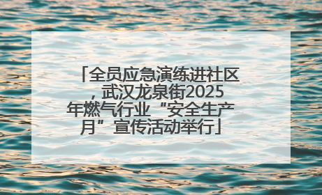 全员应急演练进社区，武汉龙泉街2025年燃气行业“安全生产月”宣传活动举行