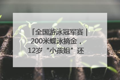 全国游泳冠军赛｜200米蝶泳摘金，12岁“小孩姐”还能制造多少惊喜？
