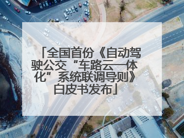 全国首份《自动驾驶公交“车路云一体化”系统联调导则》白皮书发布