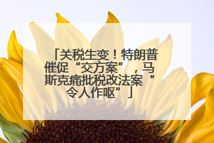 关税生变！特朗普催促“交方案”，马斯克痛批税改法案“令人作呕”