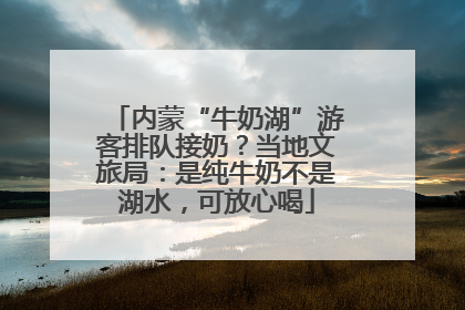 内蒙“牛奶湖”游客排队接奶？当地文旅局：是纯牛奶不是湖水，可放心喝