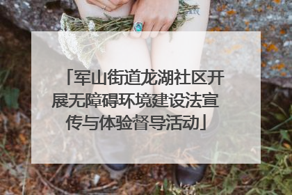 军山街道龙湖社区开展无障碍环境建设法宣传与体验督导活动