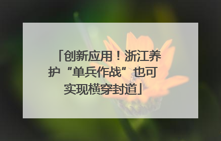 创新应用！浙江养护“单兵作战”也可实现横穿封道