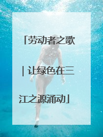 劳动者之歌｜让绿色在三江之源涌动