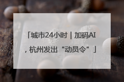 城市24小时｜加码AI，杭州发出“动员令”