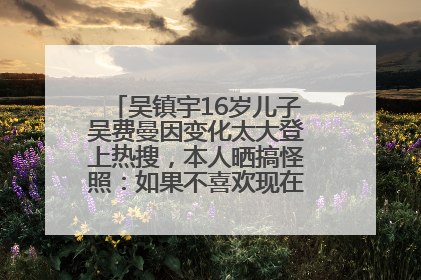 吴镇宇16岁儿子吴费曼因变化太大登上热搜，本人晒搞怪照：如果不喜欢现在的我可以离开