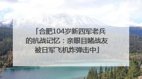 合肥104岁新四军老兵的抗战记忆：亲眼目睹战友被日军飞机炸弹击中