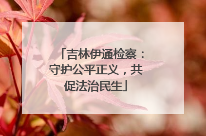 吉林伊通检察：守护公平正义，共促法治民生