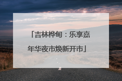 吉林桦甸：乐享嘉年华夜市焕新开市